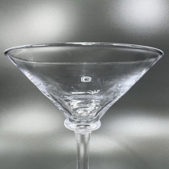 Simon Pearce Cavendish Clear Optic Hand Blown Glass Martini Glasses Cups Set 2 - Picture 2 of 16
